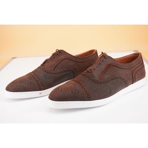 Allen Edmonds Strand Cap Toe Brown Suede Oxford Sneaker SZ 11 New $325 - Picture 4 of 12